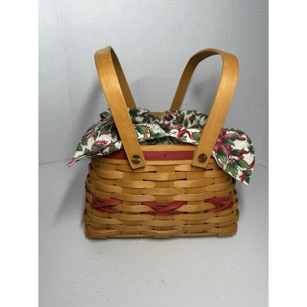 Longaberger Christmas Collection 2000 Deck The Halls Basket Combo With Liner